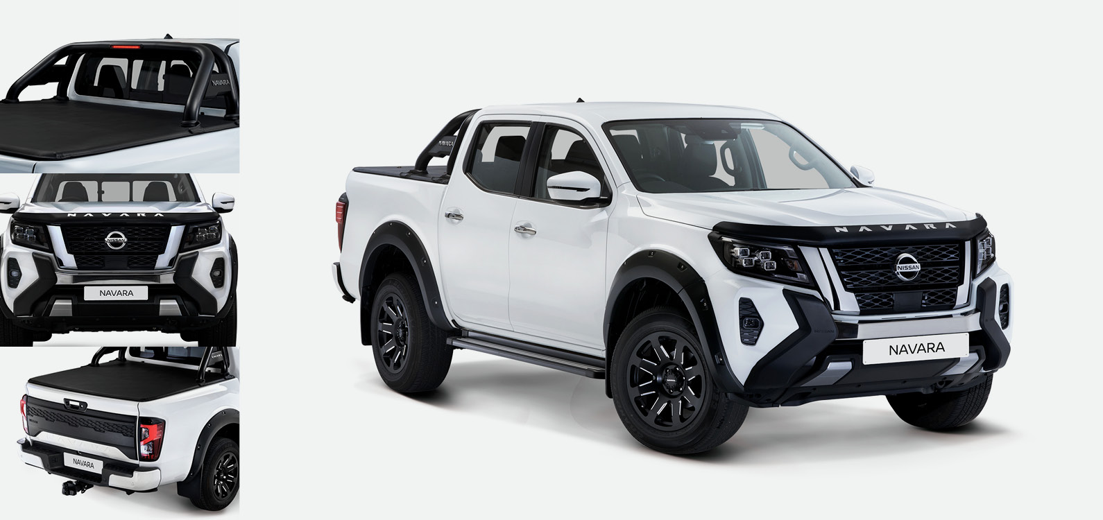 White Navara with accessories