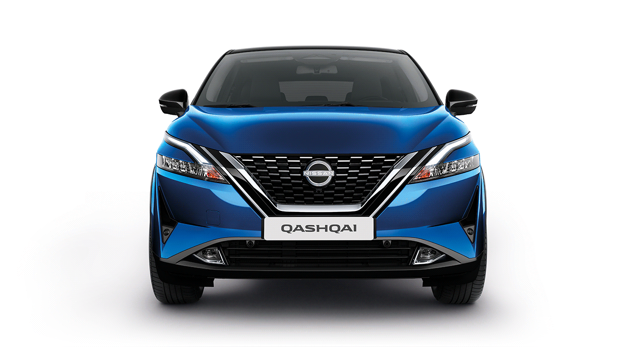 Rotating giff of Blue Nissan Qashqai